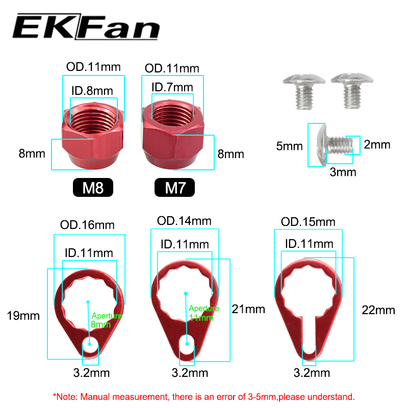 EKFan M7 M8 Alloy Nuts Locking - Reel Drag Knob 评论和价格